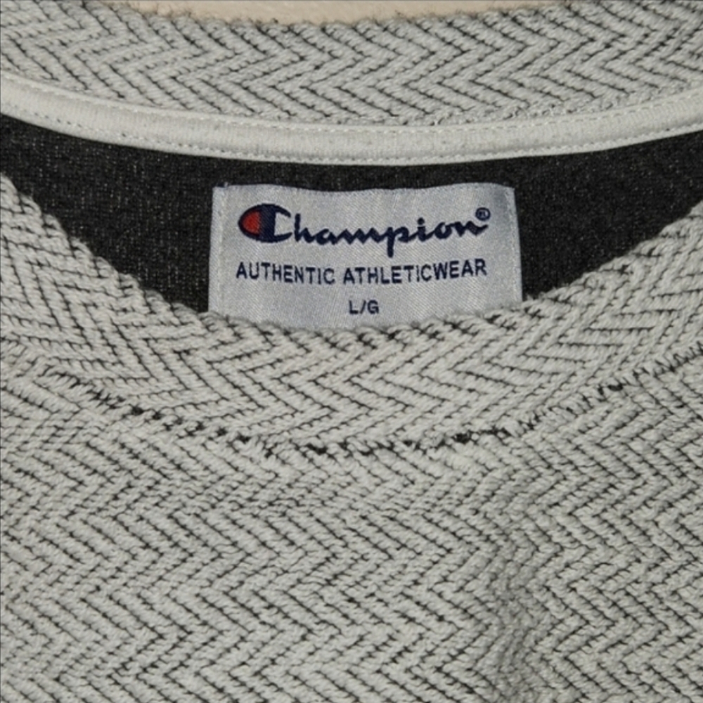 Champion Men's Grey Pullover Sweatshirt Sweater - Picture 3 of 5